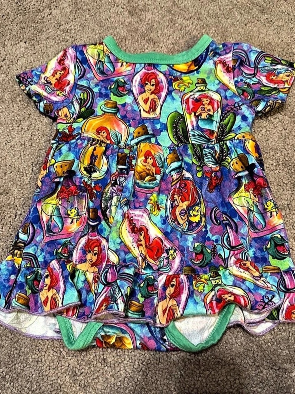 Showstopper Girls Short Sleeve Dress Purple & Blue Size 3/6